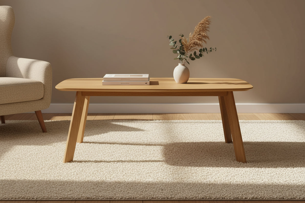 Teak Wood Outdoor Dining Table with Angled Legs