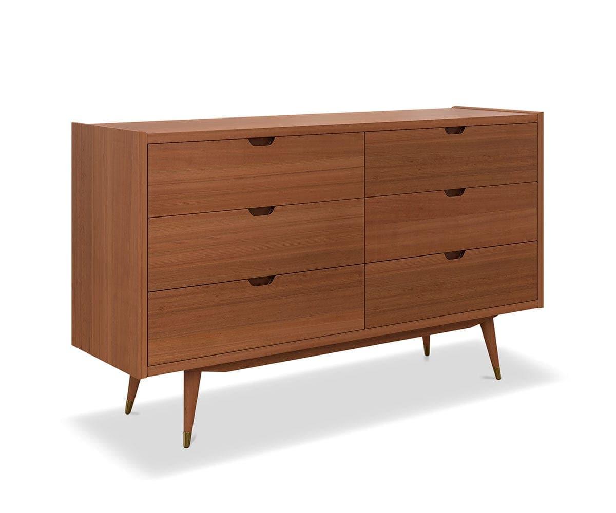 Bolig Double Dresser - Light Walnut Stain