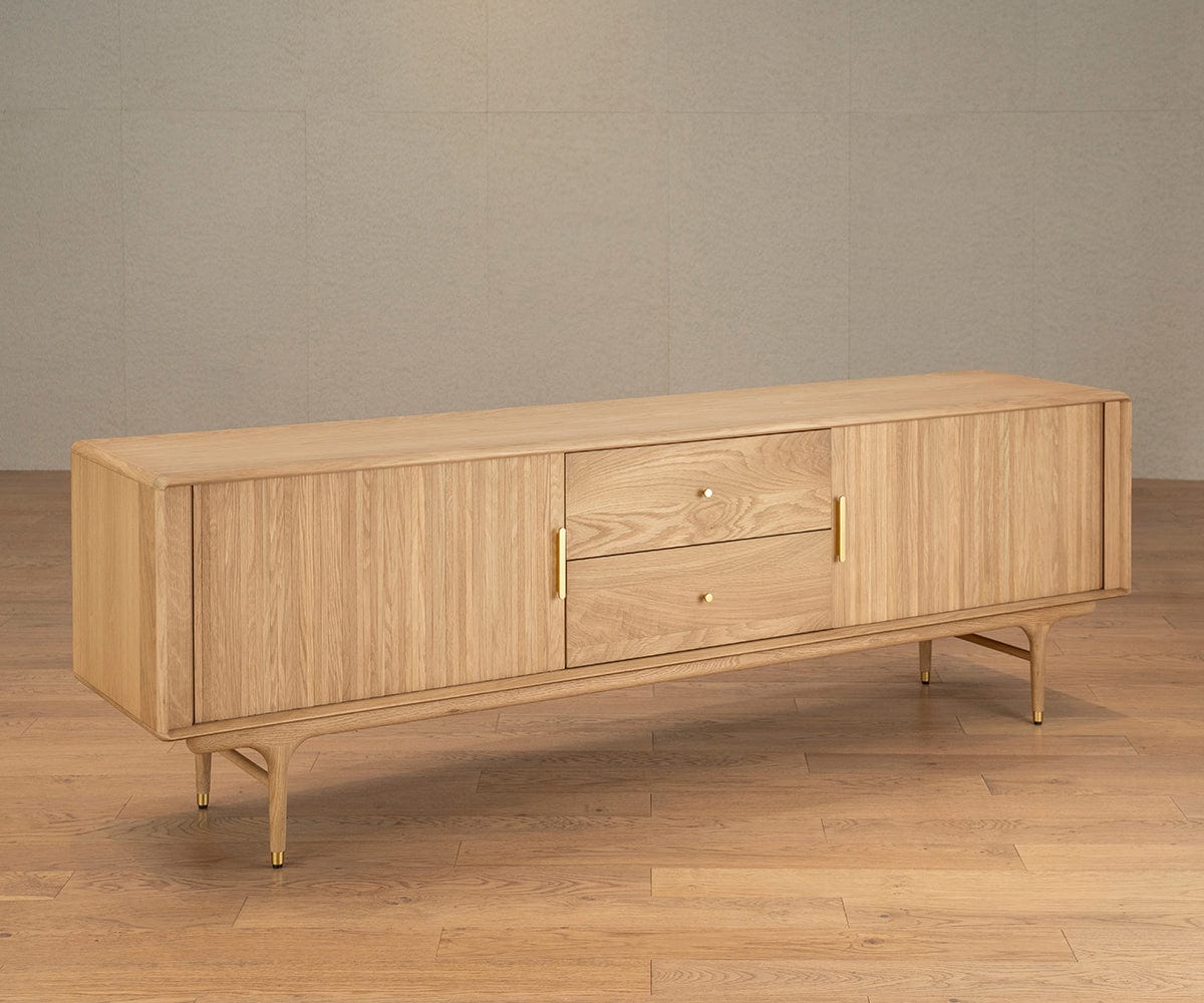 Hendrick 79 Media Stand  - White Oak