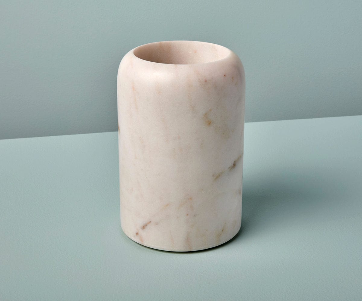 Adia White Marble Bottle Holder